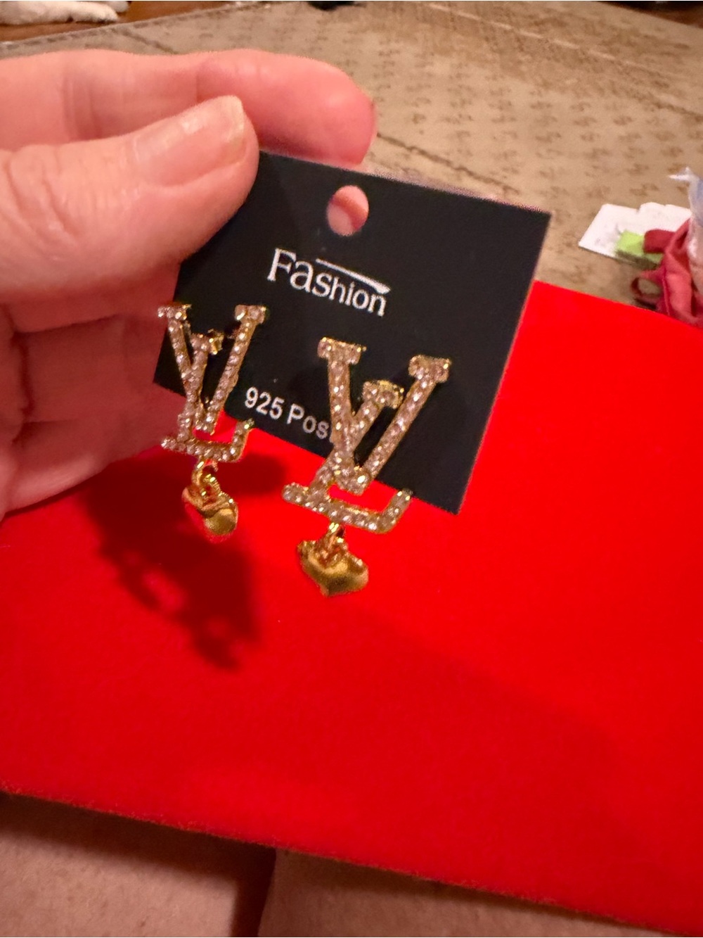Fashion Jewelry Gold Crystal Post Drop Earrings, fashion jewelry, 925 post